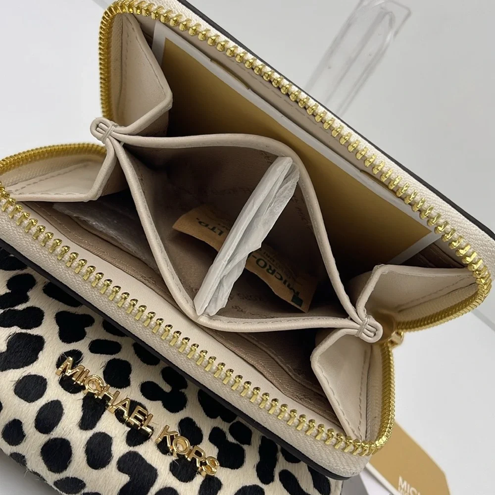 Michael Kors Jet Set Travel MD Zip Around Card Case Wallet (Light Cream Multi) - Picture 12 of 16